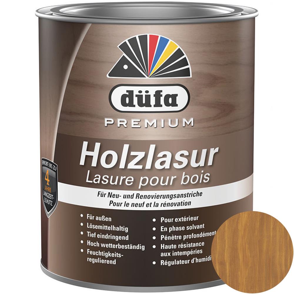 düfa Premium Holzlasur EICHE 750 ml Holzbeschichtung Schutzanstrich Holzschutzlasur