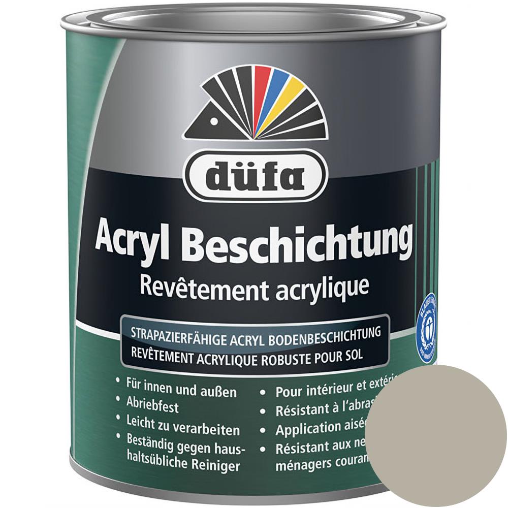 düfa Acryl-Beschichtung RAL 7032 Kieselgrau 750 ml wetterbeständige Bodenbeschichtung
