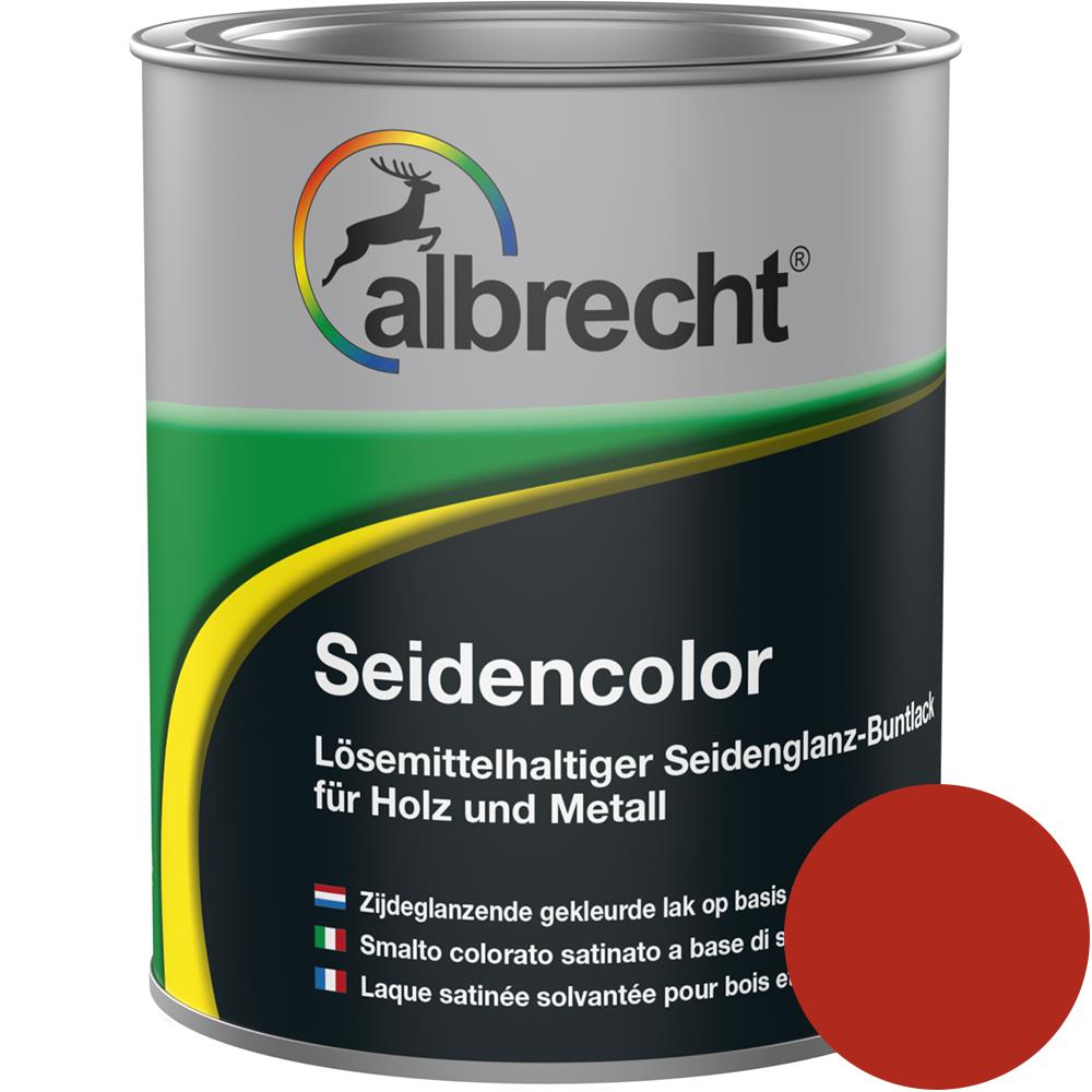 Albrecht Seidencolor Glanzlack Seidenglänzend Lack Buntlack Feuerrot 750 ml