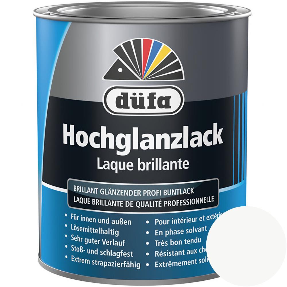 Düfa Hochglanzlack RAL 9010 Reinweiß 750 ml weiß hochglänzend Lack