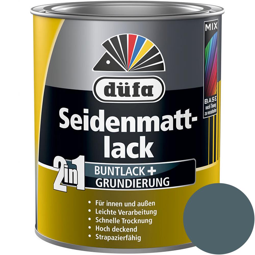 Düfa 2in1 Seidenmattlack RAL 7016 Anthrazit 750 ml dunkelgrau matt Lack + Grundierung
