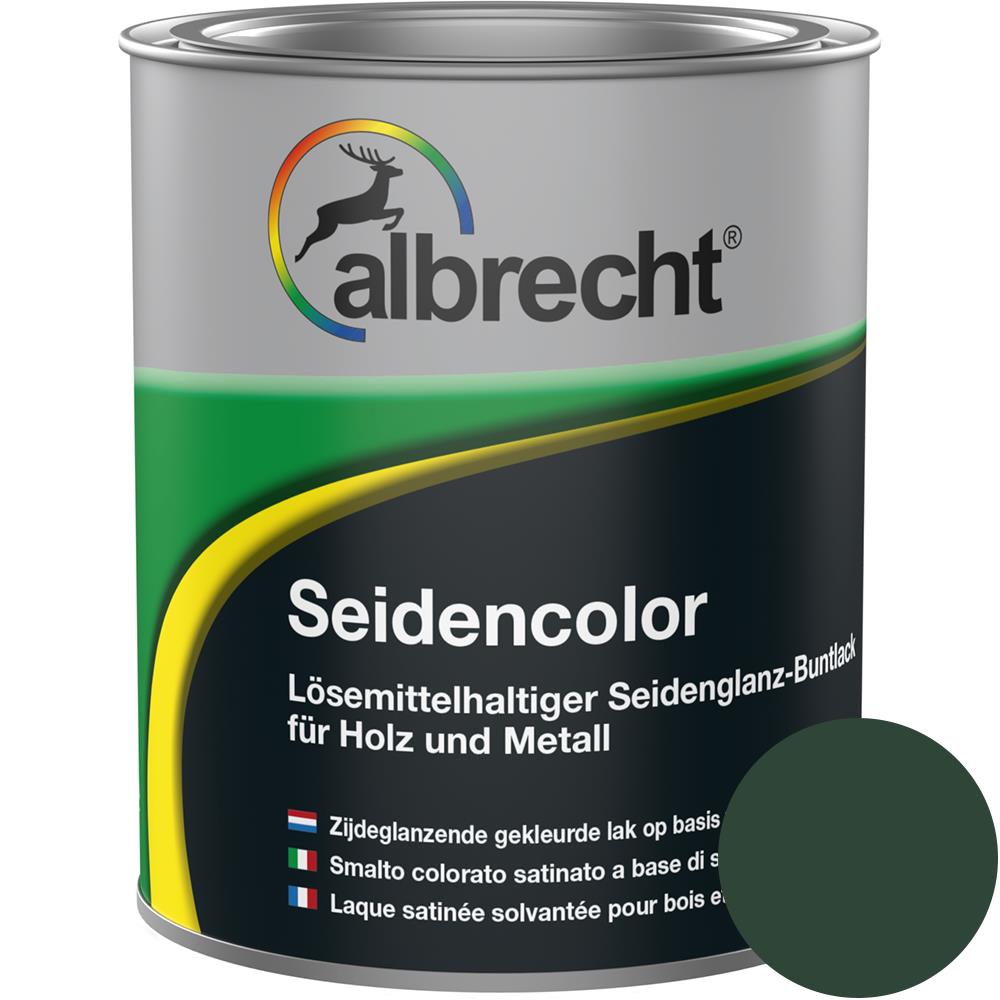 Albrecht Seidencolor Glanzlack Seidenglänzend Lack Buntlack Moosgrün 750 ml