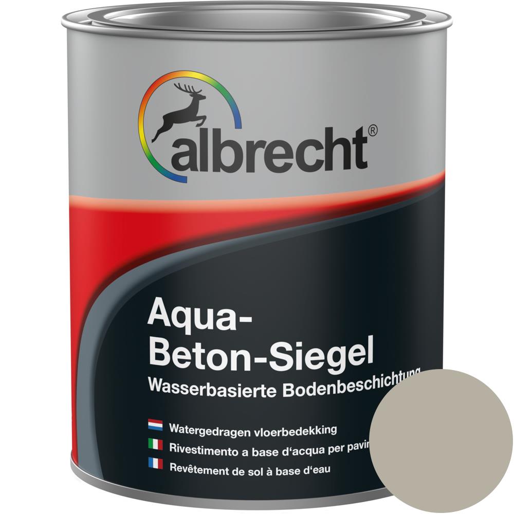 Albrecht Aqua-Beton-Siegel Bodenbeschichtung Kieselgrau Acryl-Beschichtung Matt 750 ml