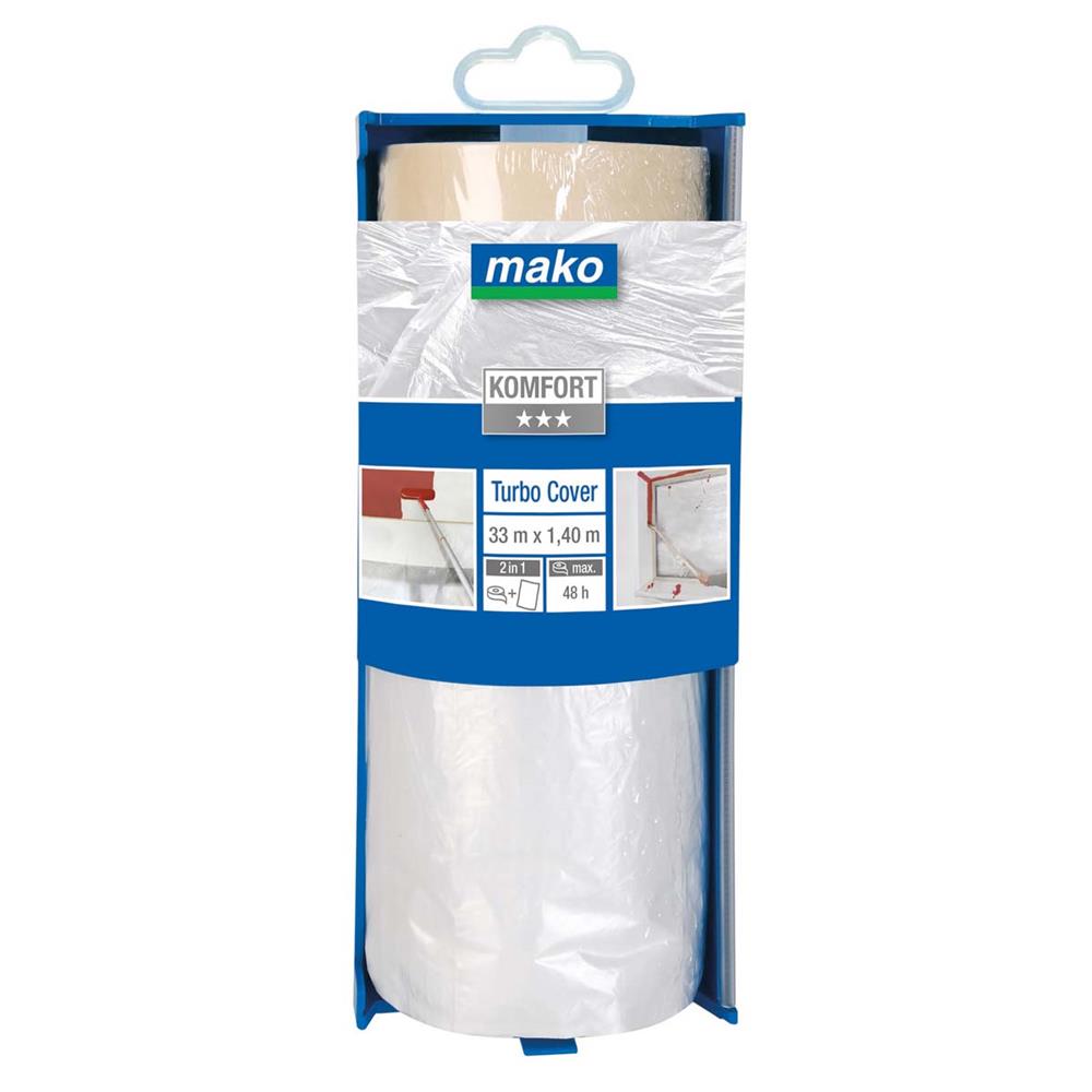 Mako Turbo Cover-Abdeckfolie, KOMFORT, 1,40 m x 33 m