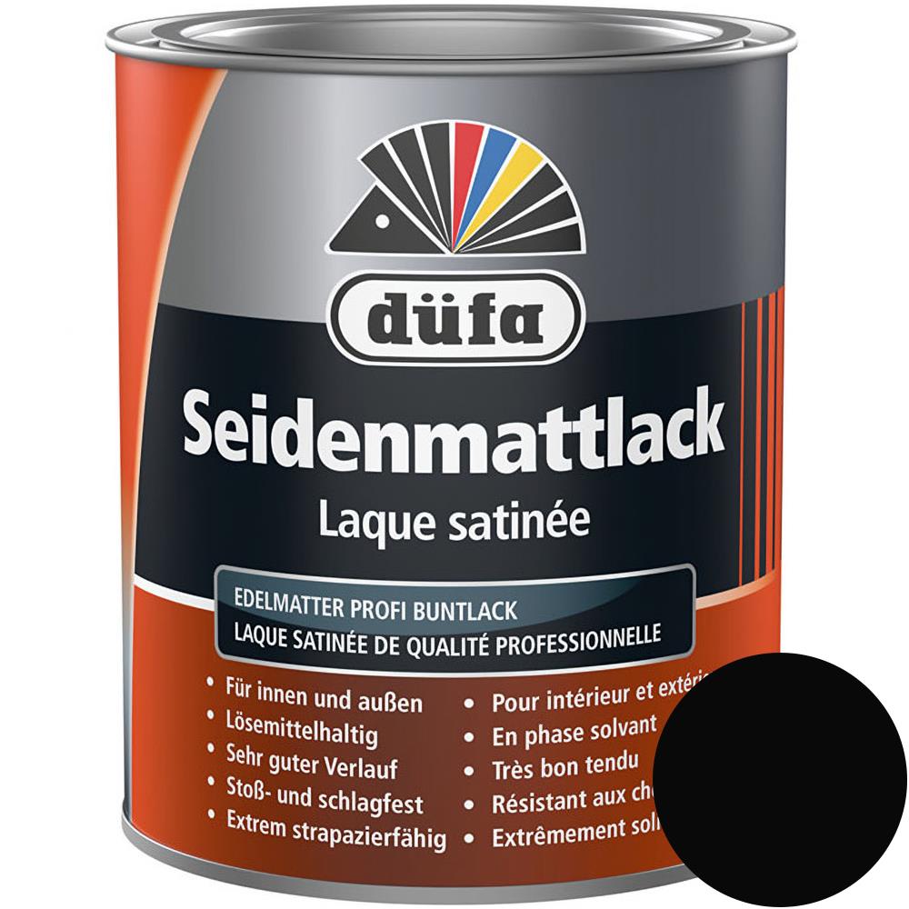 Düfa Seidenmattlack RAL 9005 Tiefschwarz 750 ml schwarz matt Lack