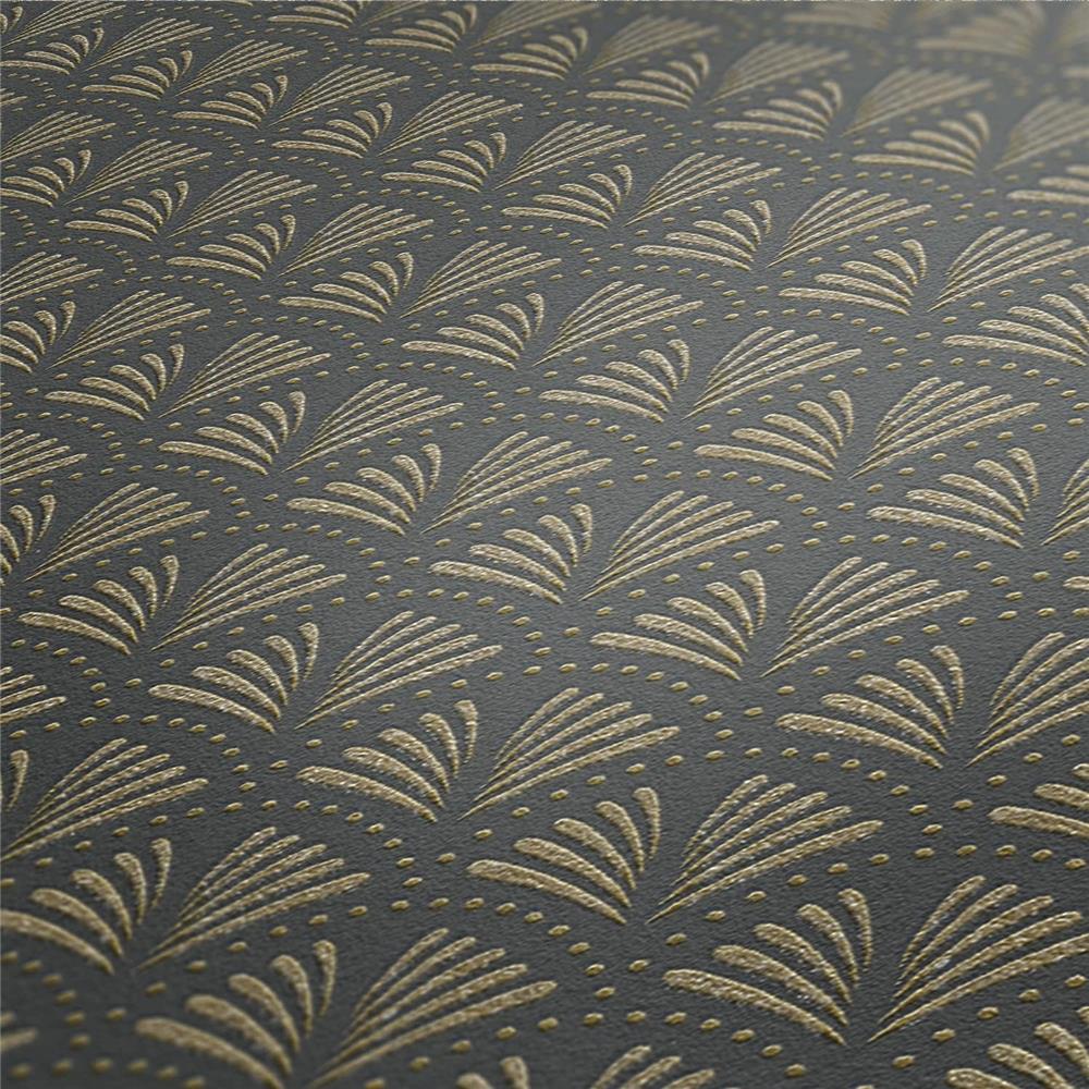 A.S. Création Vliestapete Trendwall matt Grau glänzend Gold