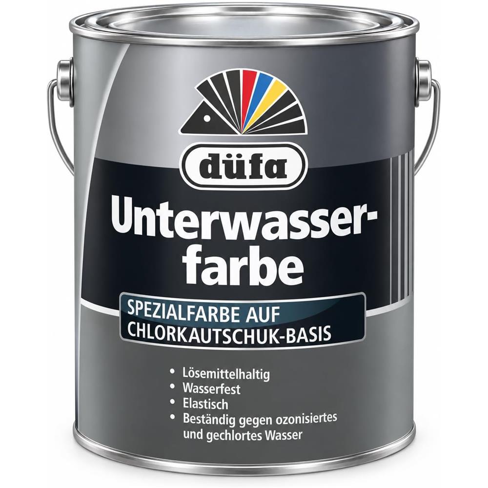 Düfa Unterwasserfarbe Meeresblau 2,5 l Seidenglänzend Poolfarbe Schwimmbadfarbe