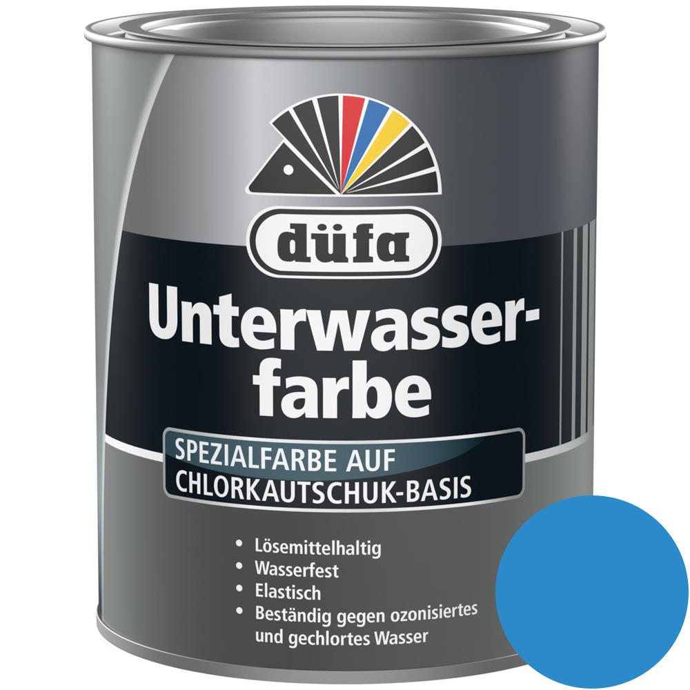 Düfa Unterwasserfarbe Meeresblau 750 ml Seidenglänzend Poolfarbe Schwimmbadfarbe