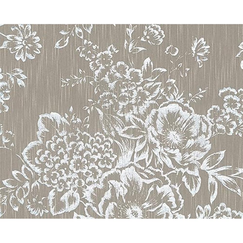Architects Paper Textiltapete Mustertapete Metallic Silk Floral Braun