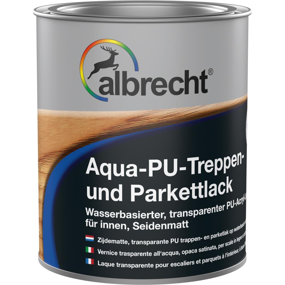 Albrecht Aqua-PU-Treppen- und Parkettlack seidenmatt farblos 2,5 L Holzlack