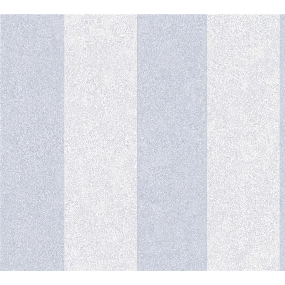 A.S. Création Streifentapete Hellblau Hellgrau Mustertapete Tapete mit breiten Streifen