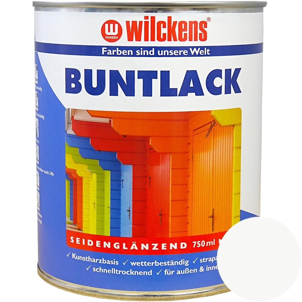 Wilckens Buntlack seidenglänzend, Reinweiß (RAL 9010), 750 ml