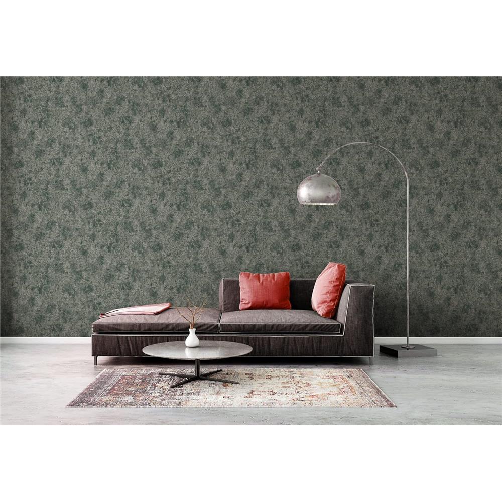 Livingwalls Premium Tapete Mustertapete Grün Silber Metallic schimmernd