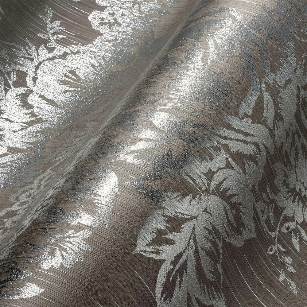 Architects Paper Textiltapete Mustertapete Metallic Silk Floral Braun