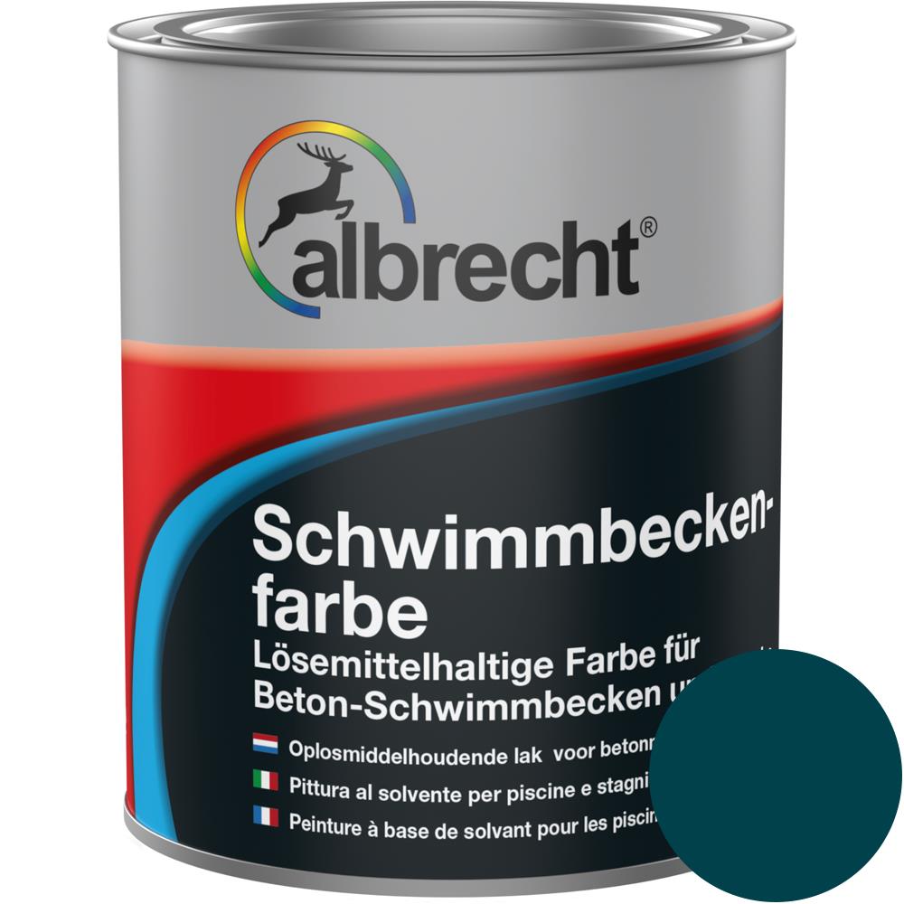 Albrecht Schwimmbeckenfarbe Ozeanblau 750 ml Unterwasserfarbe Unterwasseranstrich