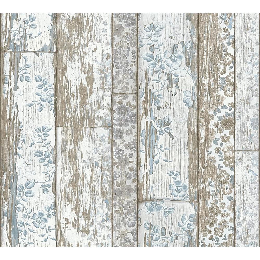 Livingwalls Vliestapete Mustertapete Holzoptik Shabby Chic Landhausstil