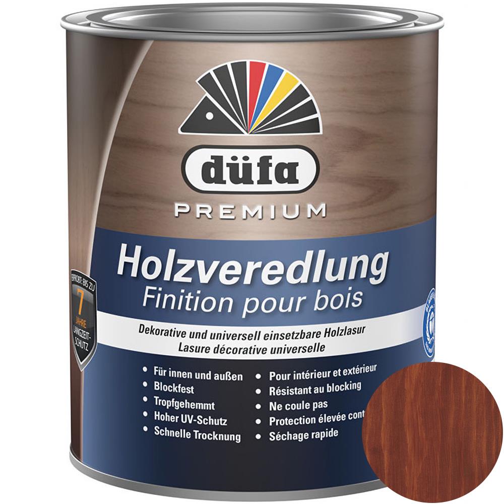 düfa Premium Holzveredlung MAHAGONI 750 ml Holzlasur Holzschutz Schutzlasur