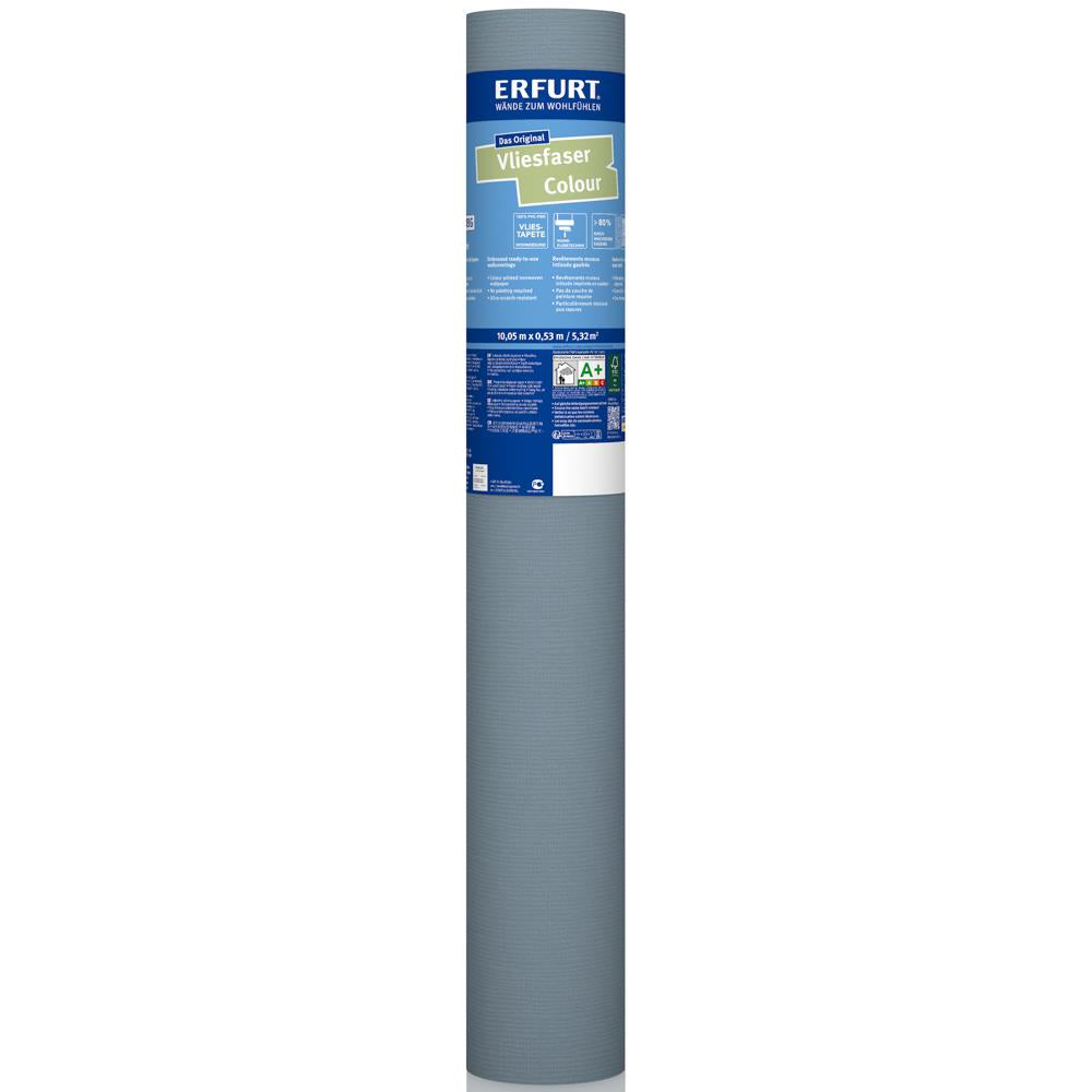 ERFURT Vliesfaser COLOUR 302-6 Blau Vliestapete 10,05 x 0,53 m - 6 Rollen