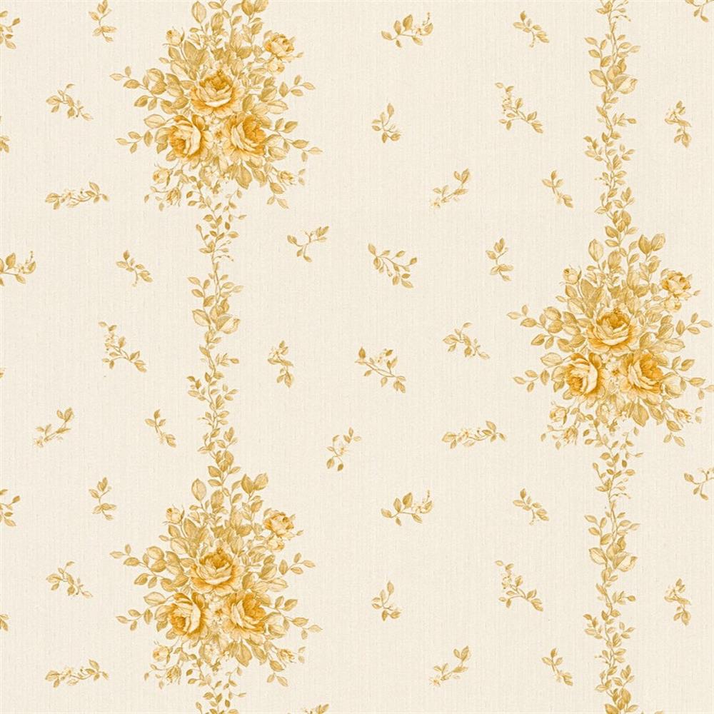 A.S. Création Vliestapete Florale Tapete Mustertapete Beige Creme
