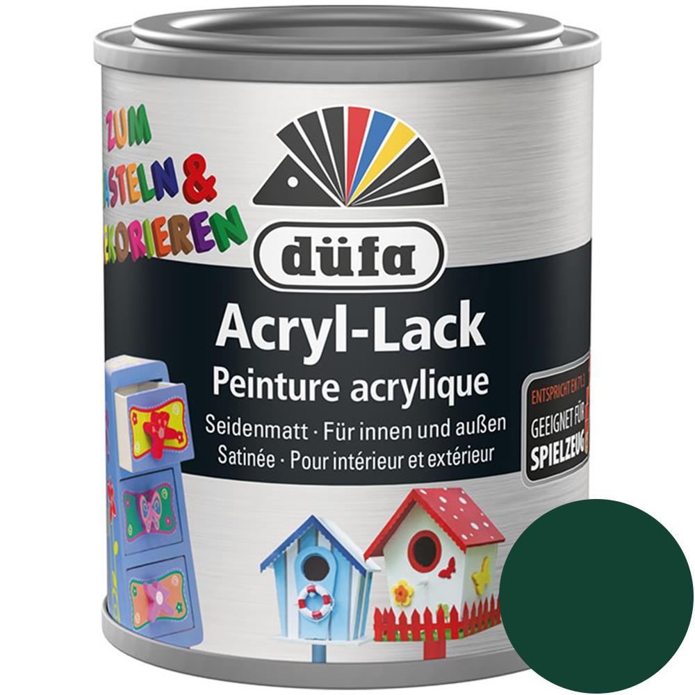 düfa Acryl-Lack Bastellack FICHTENGRÜN 125ml seidenmatt Buntlack