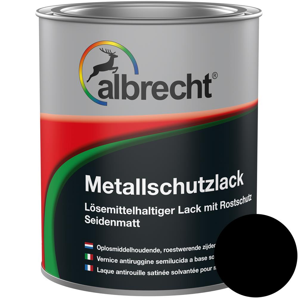 Albrecht Metalllack 750ml schwarz seidenmatt