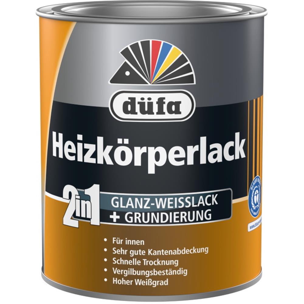 Düfa 2in1 Heizkörperlack 750 ml glänzend Weißlack + Grundierung