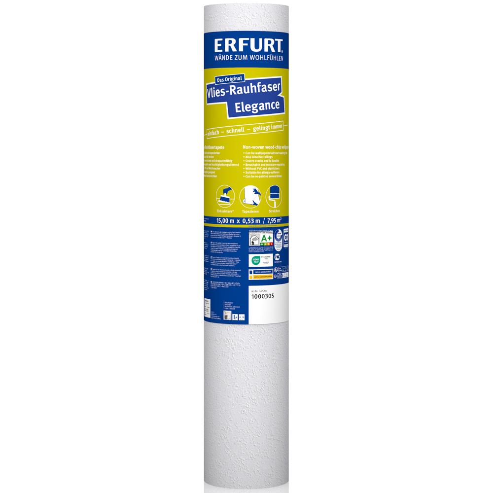 ERFURT Vlies-Rauhfasertapete ELEGANCE Vliestapete 15 x 0,53 m - 12 Rollen
