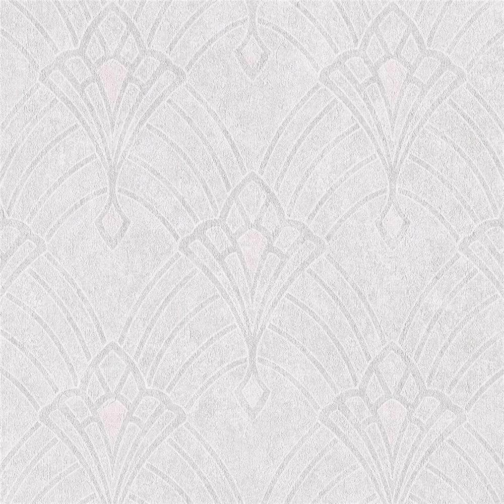 Livingwalls Vliestapete Mustertapete Art Déco Creme Zartrosa leicht glänzend