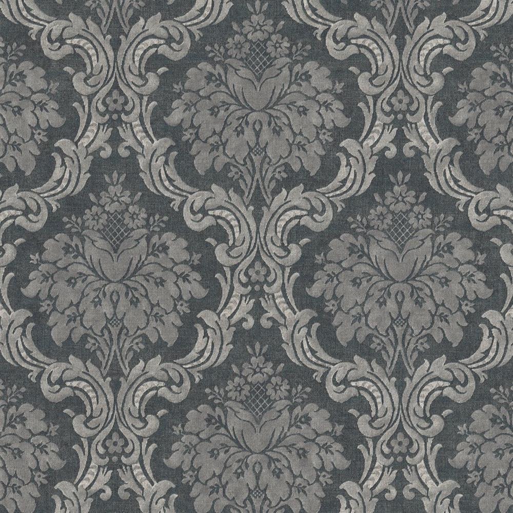 Livingwalls Barock Tapete Ornamente Mustertapete Vliestapete Dunkelgrau Grau