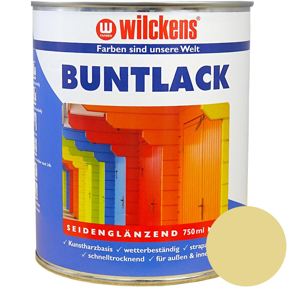 Wilckens Buntlack seidenglänzend, Hellelfenbein (RAL 1015), 750 ml