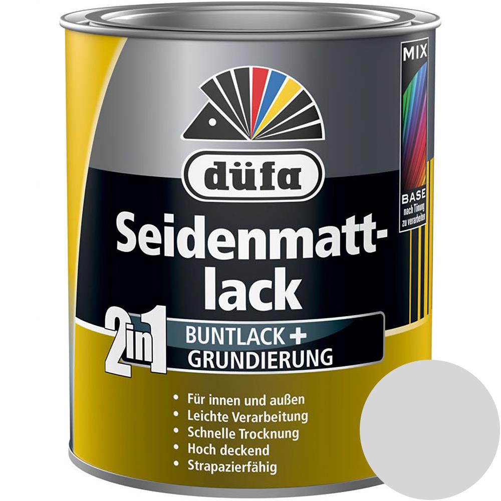 Düfa 2in1 Seidenmattlack RAL 7035 Lichtgrau 750 ml hellgrau matt Lack + Grundierung