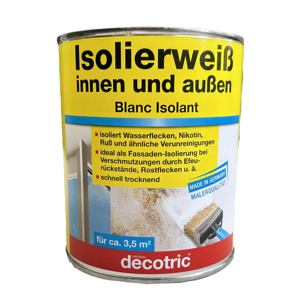 decotric Isolierweiß, 750ml, für Innen und Außen