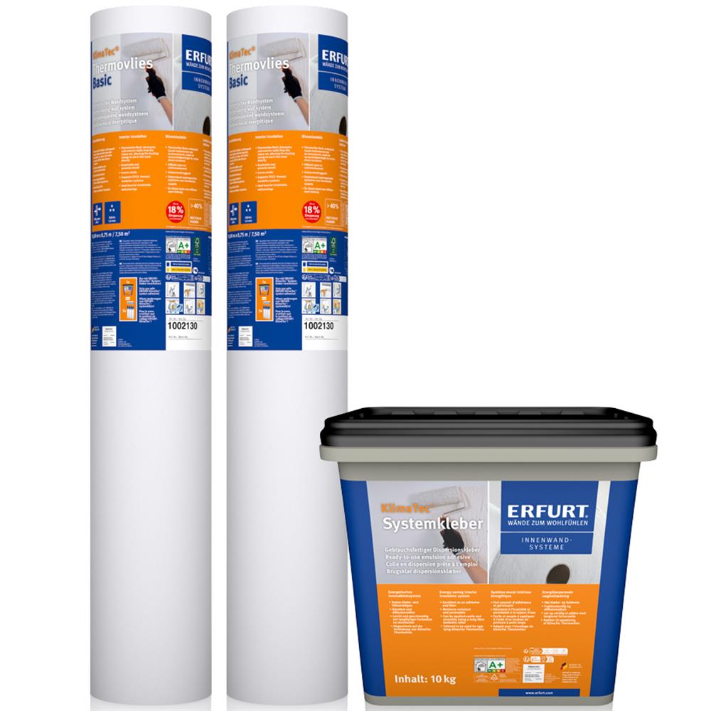 ERFURT KlimaTec 2 x Thermovlies Basic + 1 x Kleber