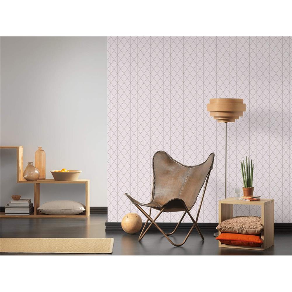 A.S. Création Designdschungel 2 Weiß Metallic Rosé Vliestapete Mustertapete