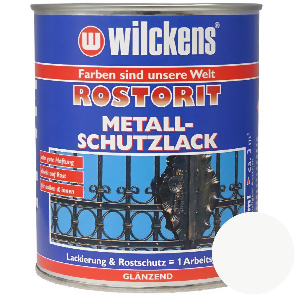 Wilckens Rostorit Metallschutzlack glänzend, Reinweiß (RAL 9010), 750 ml