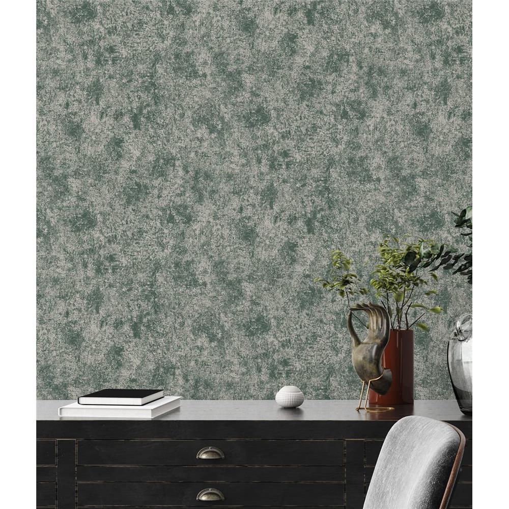 Livingwalls Premium Tapete Mustertapete Grün Silber Metallic schimmernd
