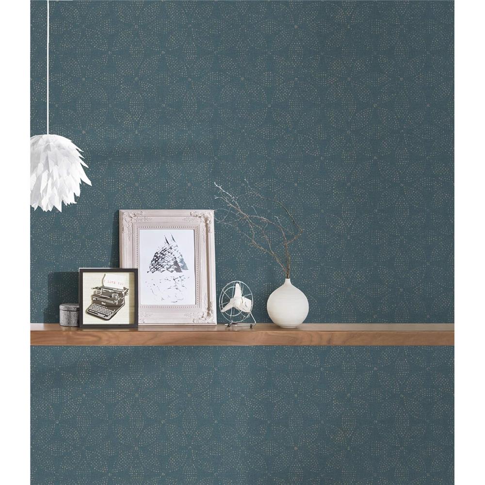 A.S. Création Vliestapete Mustertapete Ethnic Origin Blau Metallic