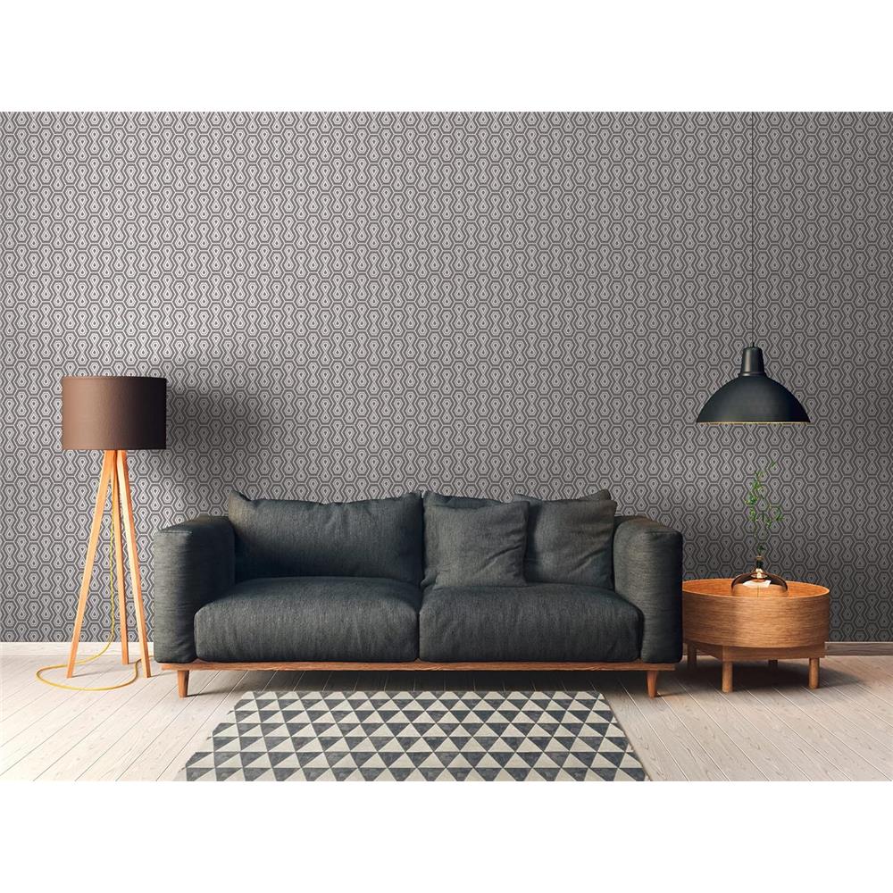 Architects Paper Vliestapete Mustertapete Jungle Chic Retrotapete Rosa/Grau/Weiß matt