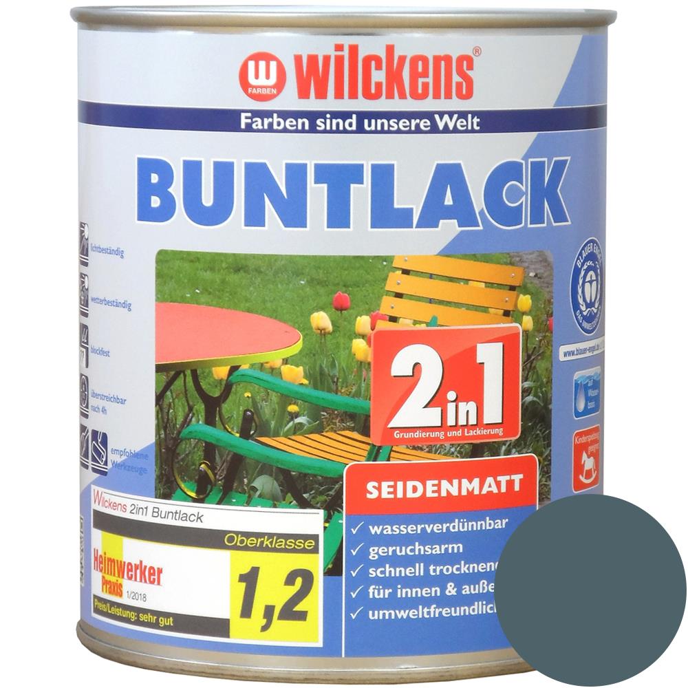 Wilckens Buntlack 2in1 seidenmatt, Anthrazitgrau (RAL 7016), 750 ml