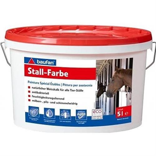 baufan Stall-Farbe, 5 L, für ca. 30 m², für Pferde-, Hühner-, Taubenställe