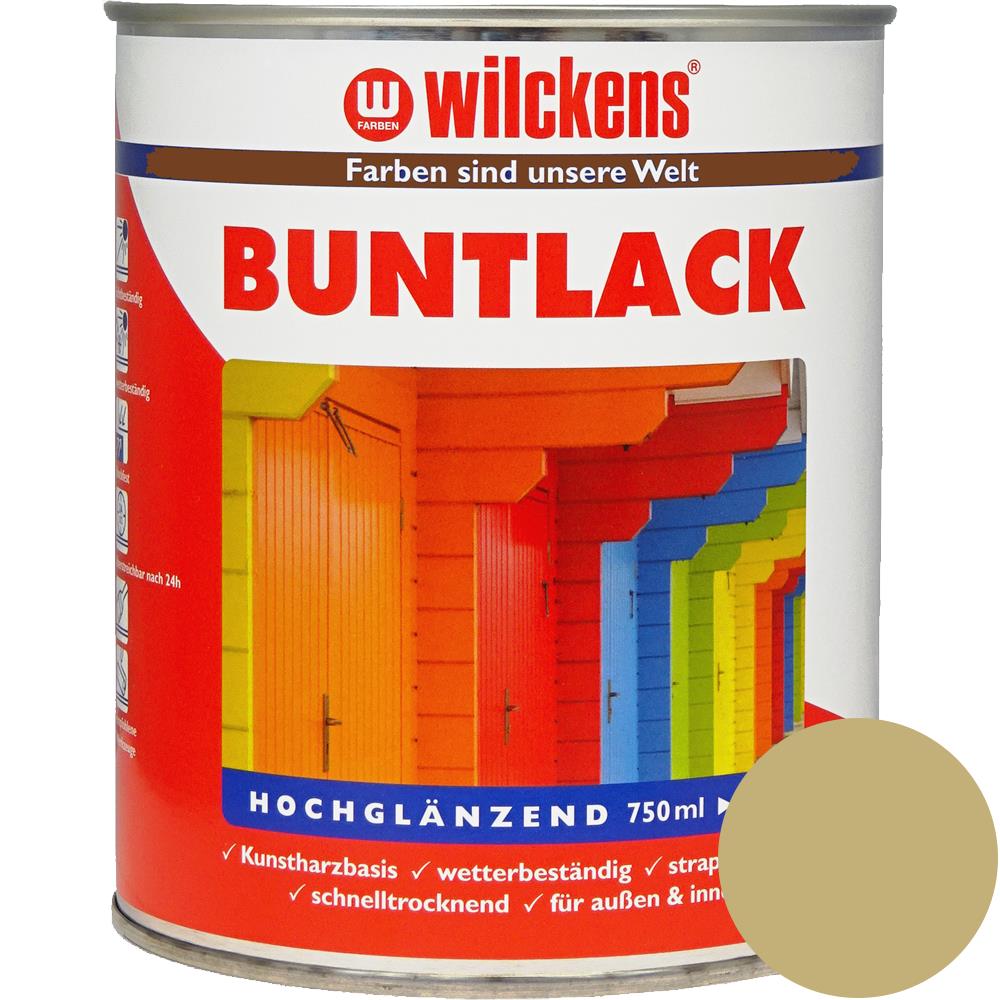 Wilckens Buntlack hochglänzend, Beige (RAL 1001), 750 ml