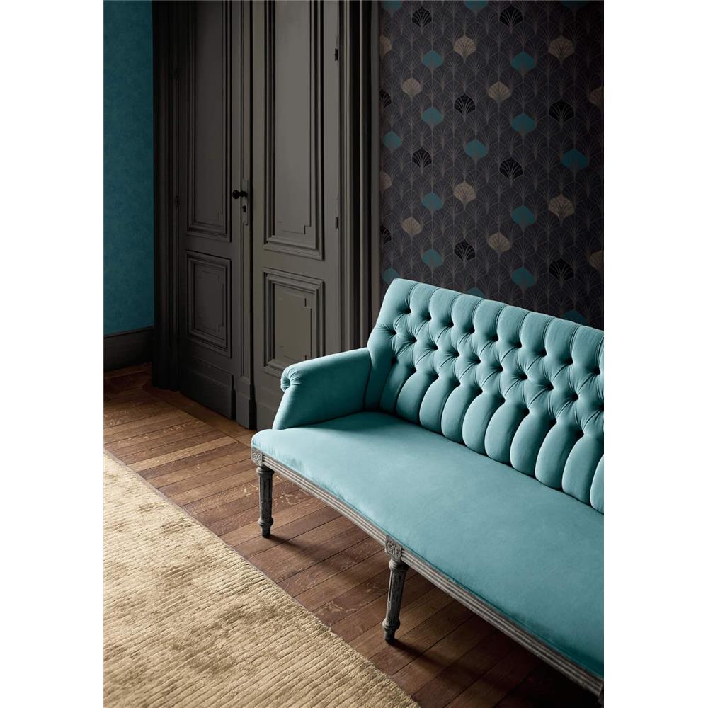 A.S. Création Mustertapete Pop Style grafische Tapete blau schwarz metallic