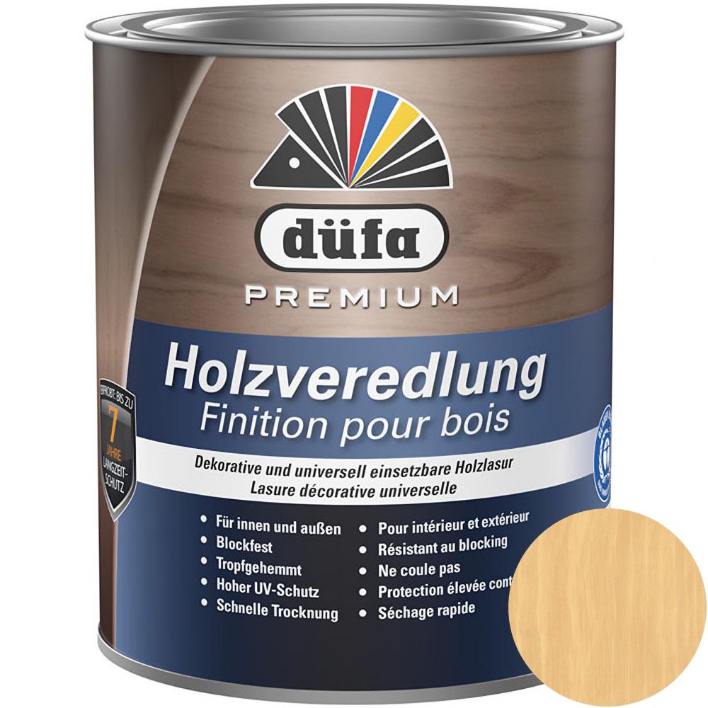 düfa Premium Holzveredlung FARBLOS 750 ml Holzlasur Holzschutz Schutzlasur