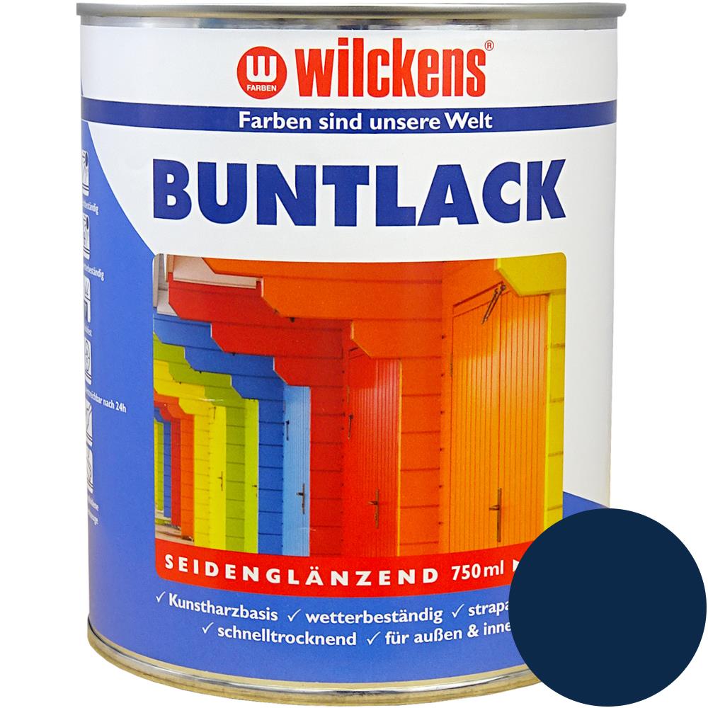 Wilckens Buntlack seidenglänzend, Enzianblau (RAL 5010), 750 ml