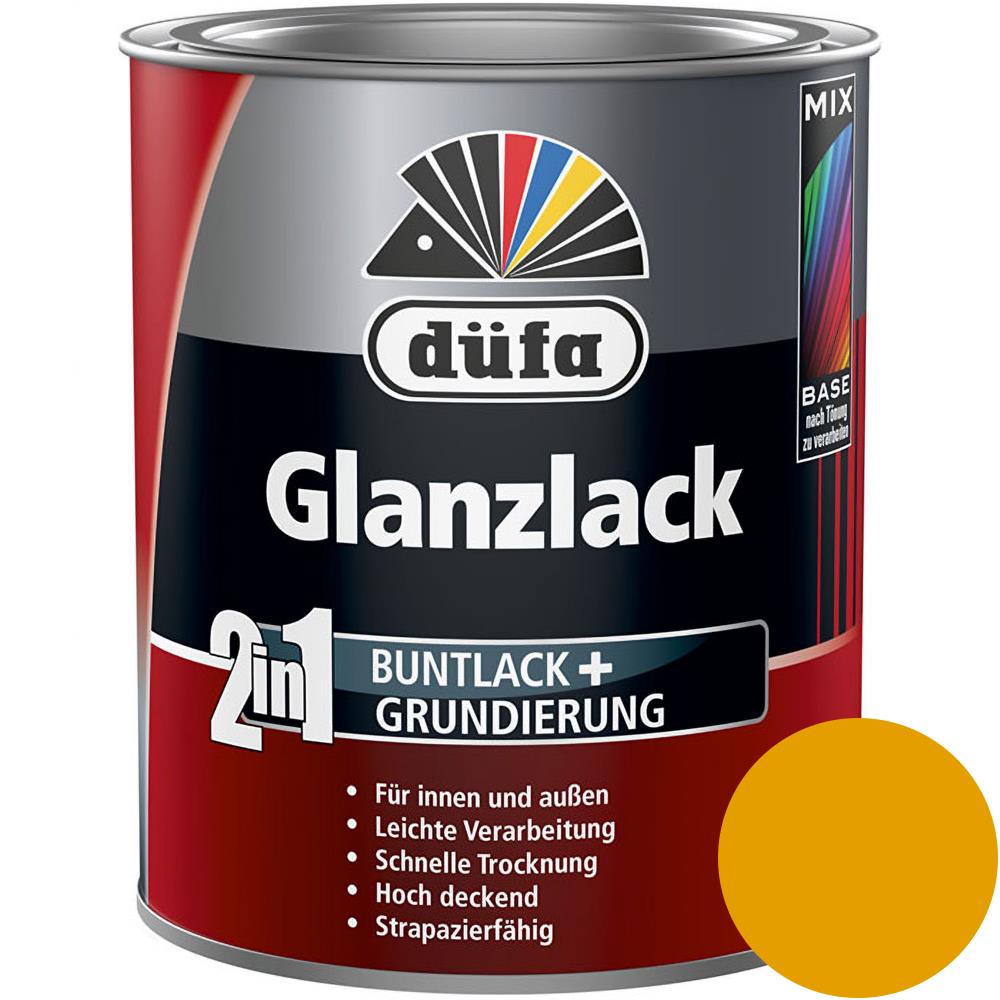 Düfa 2in1 Glanzlack RAL 1004 Goldgelb 750 ml gelb Lack + Grundierung