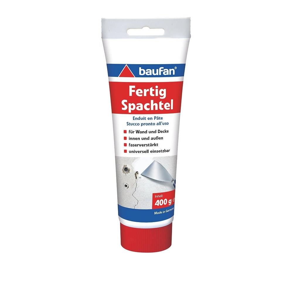 baufan Fertig-Spachtel 400 g gebrauchsfertige, faserverstärkte Spachtelmasse weiß