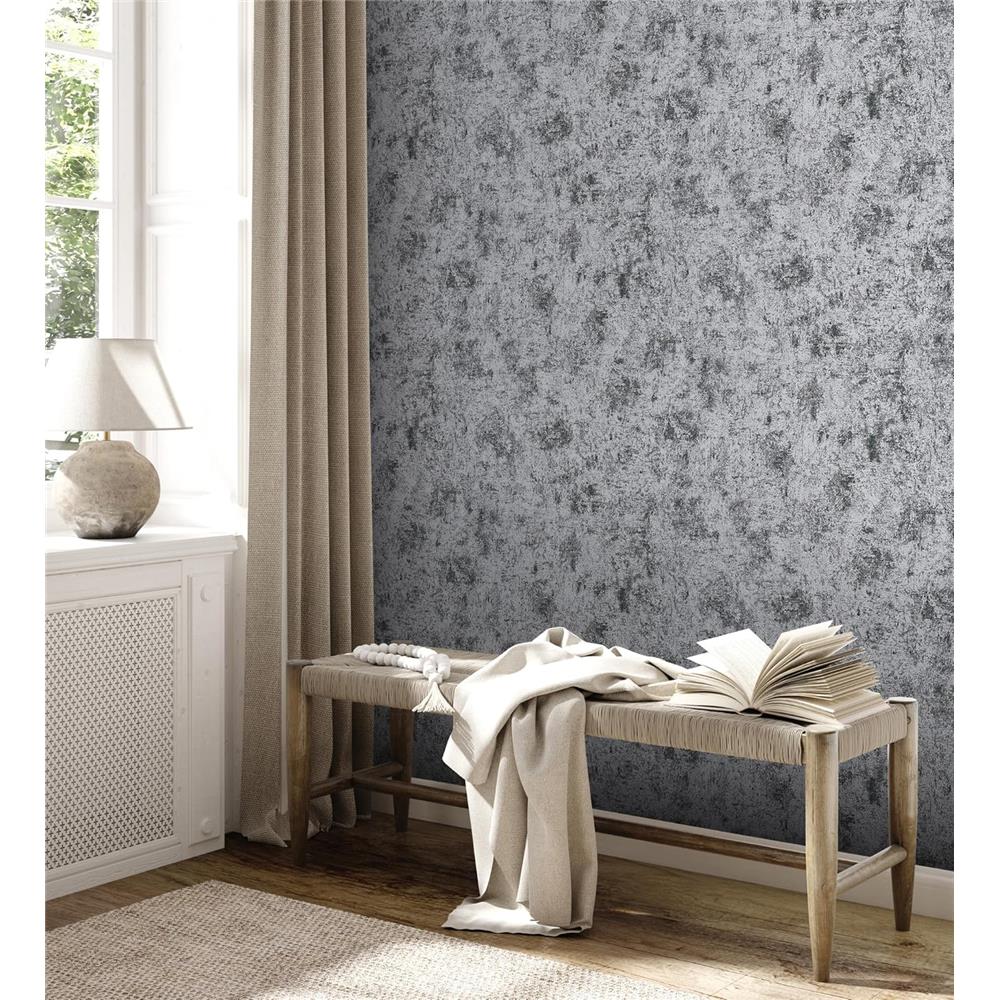 Livingwalls Premium Tapete Schwarz Silber Metallic schimmernd