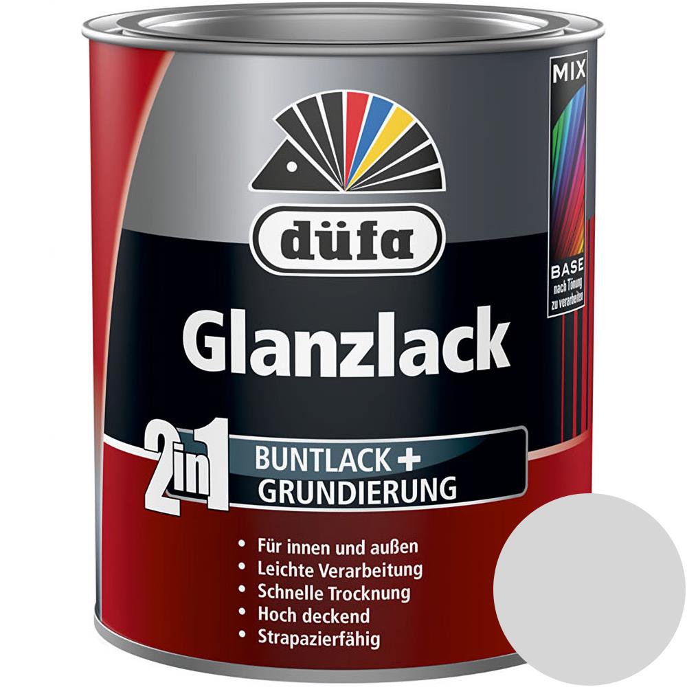 Düfa 2in1 Glanzlack RAL 7035 Lichtgrau 750 ml hellgrau Lack + Grundierung