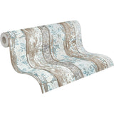 Livingwalls Vliestapete Mustertapete Holzoptik Shabby Chic Landhausstil