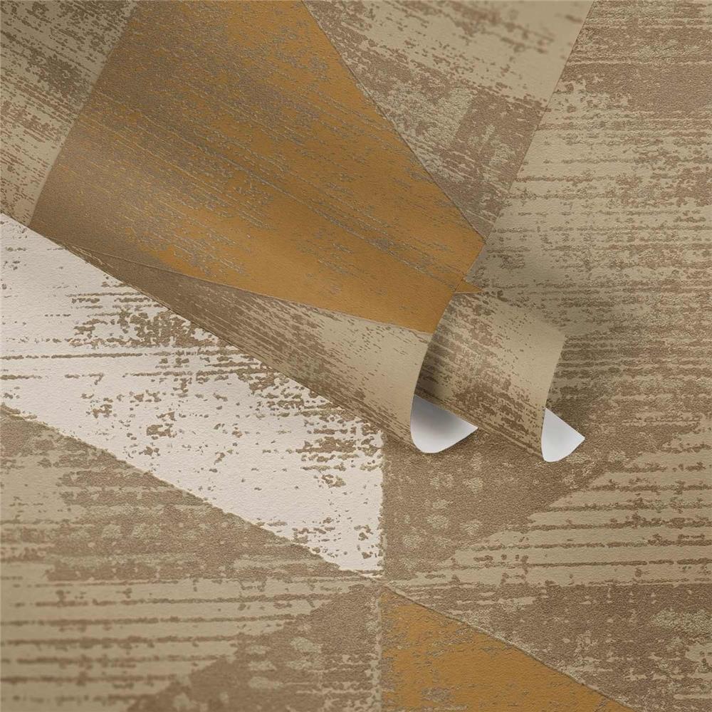 Mustertapete Vliestapete Gold Gelb Geometrische 3D Grafik Tapete